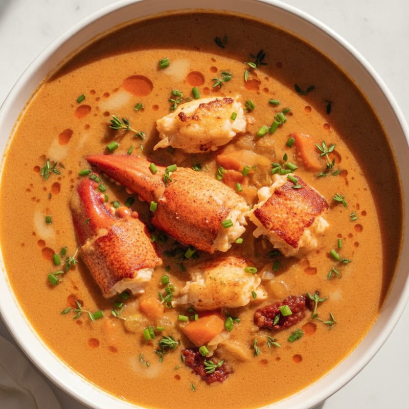 Rich Lobster Bisque with Sherry