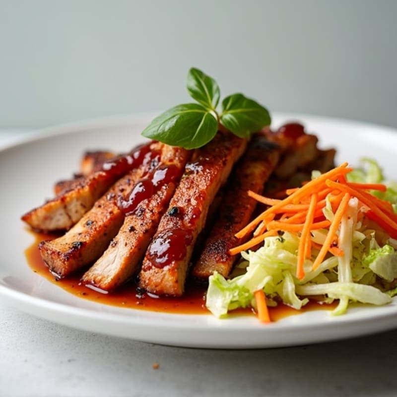 Lean BBQ Pulled Pork with Crunchy Slaw