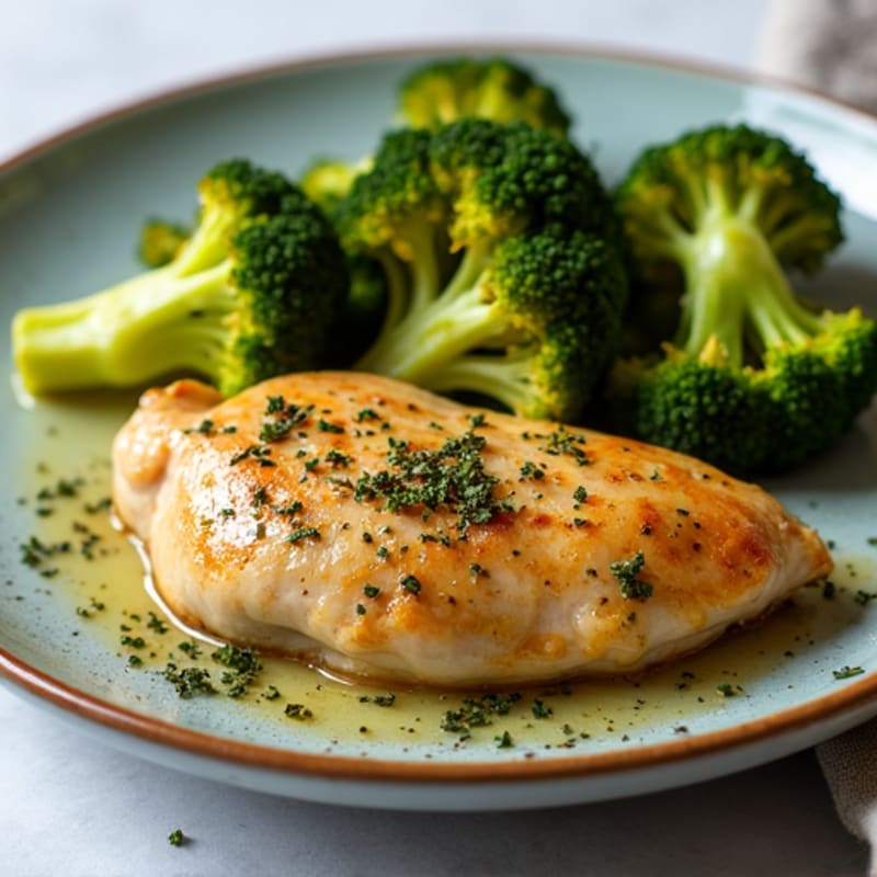 Sheet Pan Garlic-Herb Chicken with Roasted Broccoli