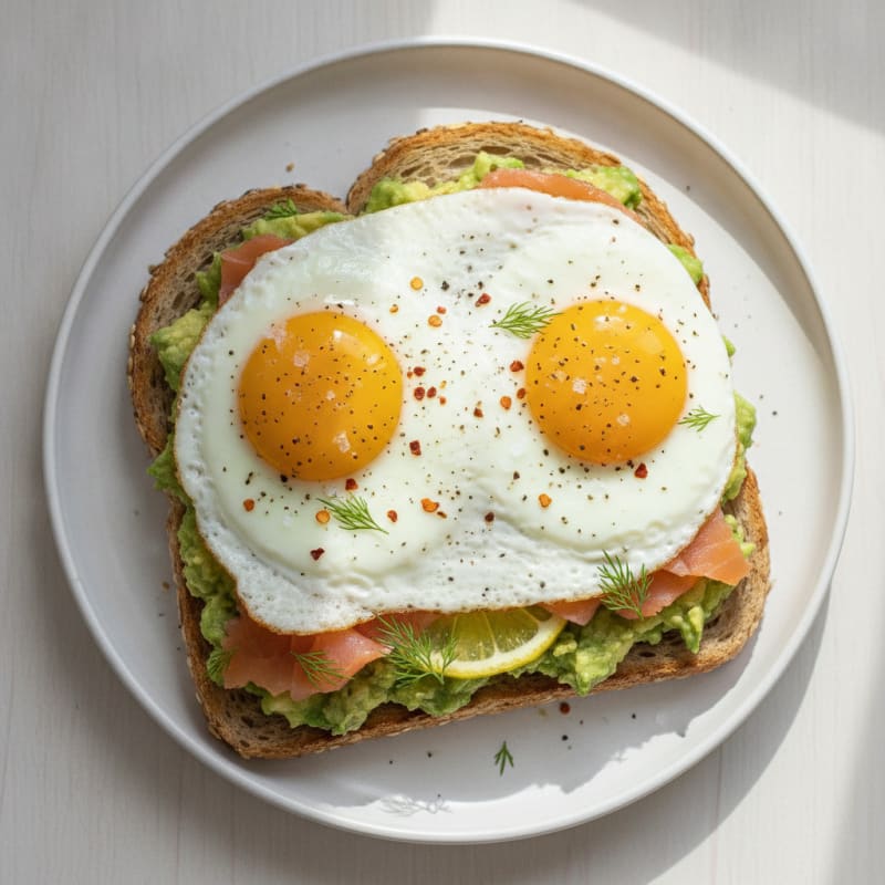 Fried Eggs with Avocado Toast