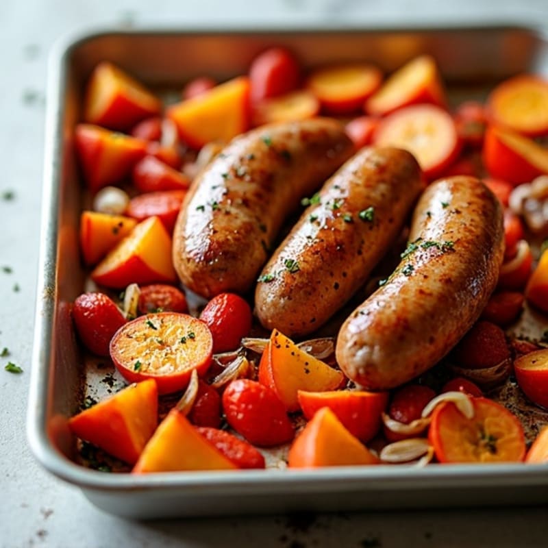Herb-Roasted Sausage and Sweet Potato Sheet Pan Dinner