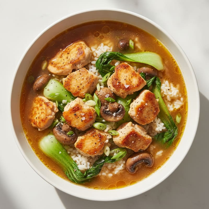 Chicken and Mushroom Bone Broth Bowl