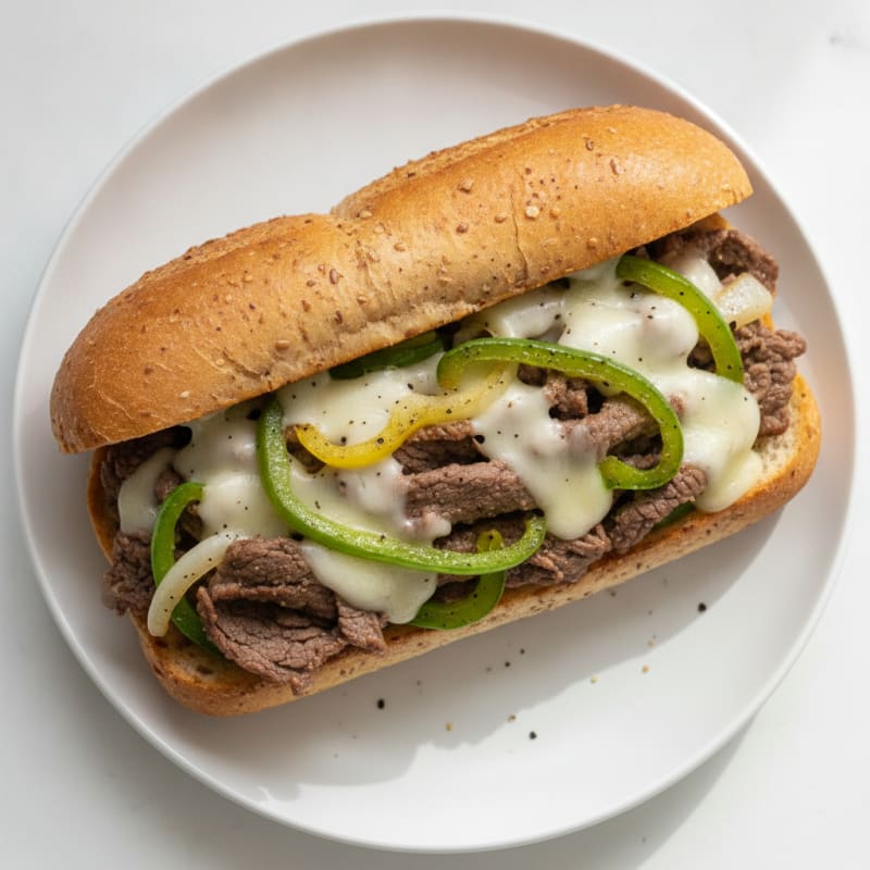 Classic Philly Cheesesteak Sandwich