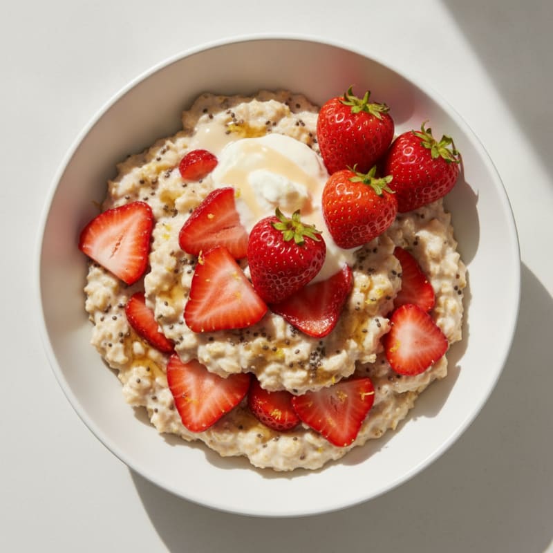 Strawberry Shortcake Overnight Oats