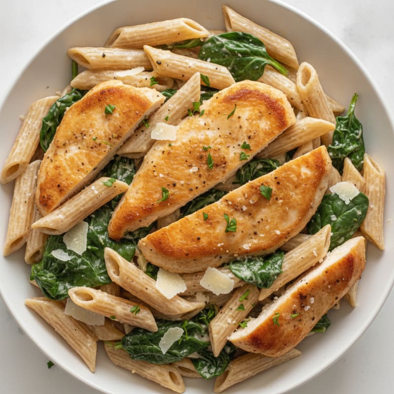 Garlic Parmesan Chicken Alfredo Pasta