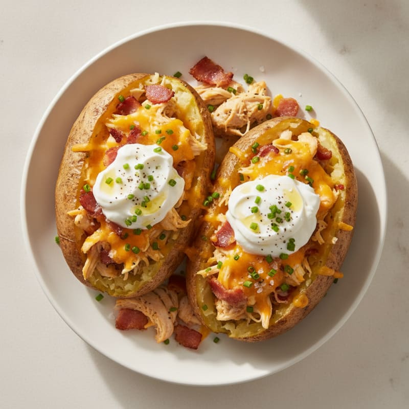 Bacon-Cheddar Stuffed Baked Potatoes