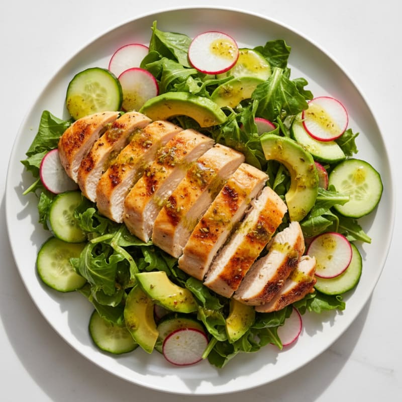 Vibrant Garden Greens with Lemon-Herb Vinaigrette
