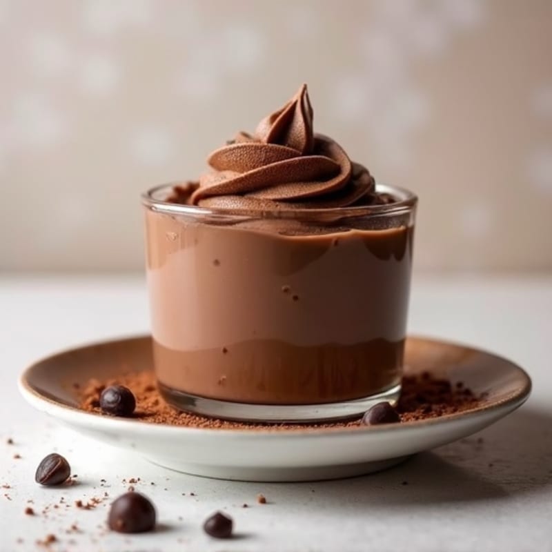 Silky Chocolate Protein Pudding with Almond Butter