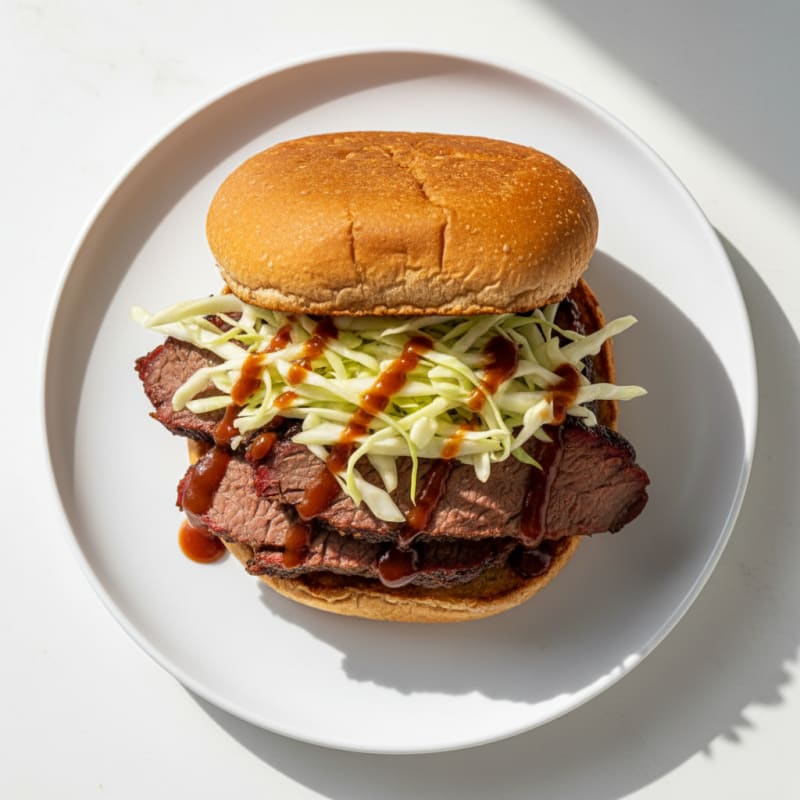 Slow-Cooked Beef Brisket Sandwich