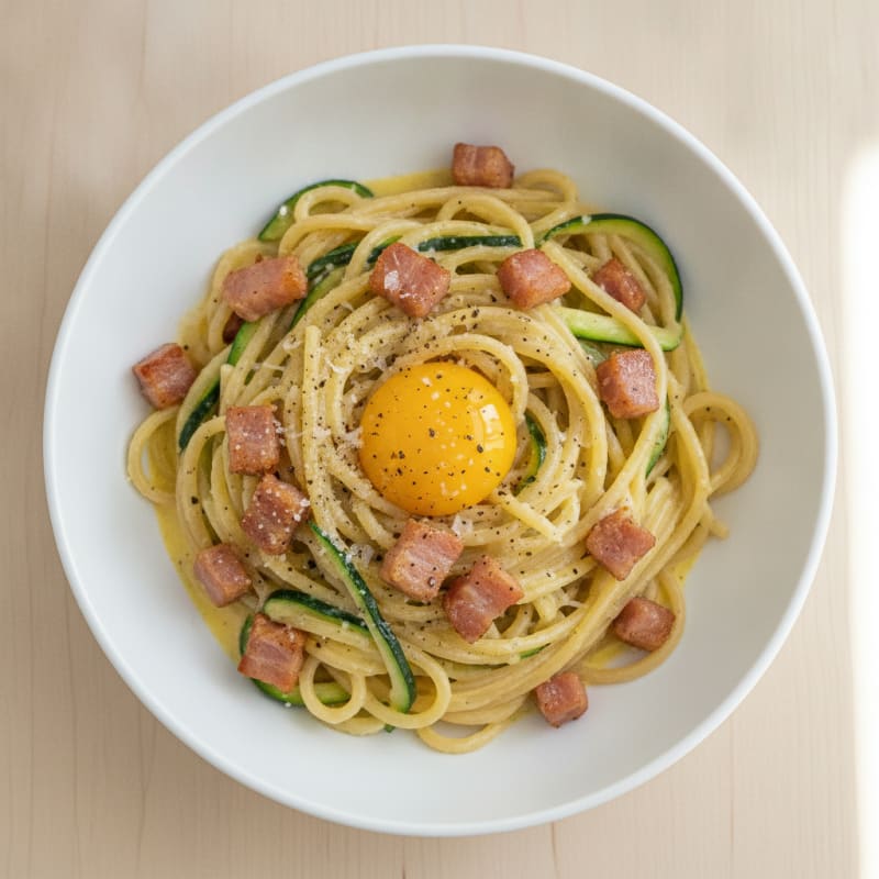Classic Pancetta Carbonara with Egg Yolk