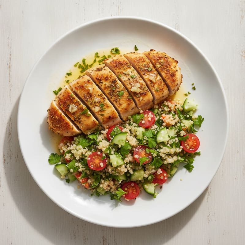Lemon-Herb Chicken with Quinoa Salad
