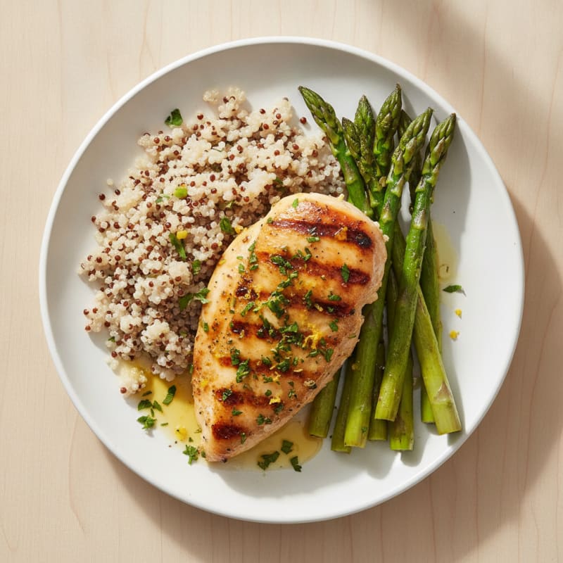 Lemon-Herb Grilled Chicken with Asparagus