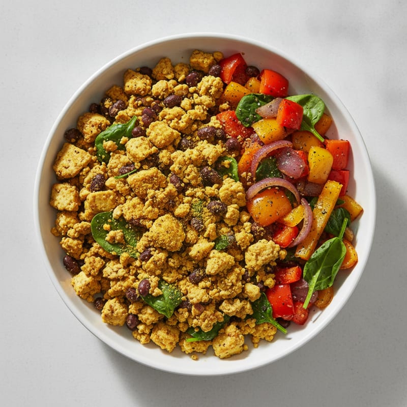 Hearty Tofu Scramble with Roasted Vegetables
