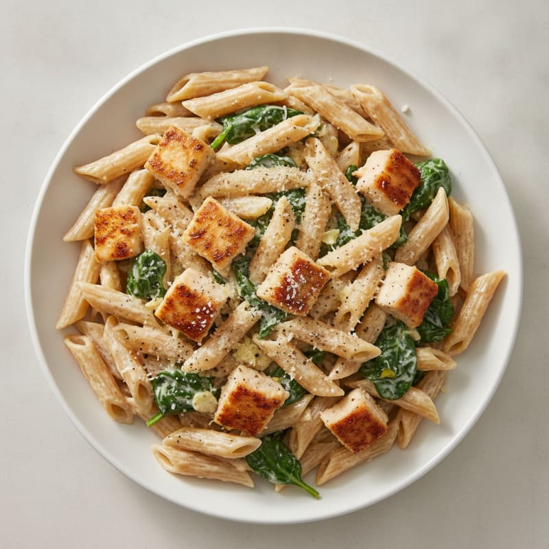 Garlic Parmesan Chicken Alfredo Pasta