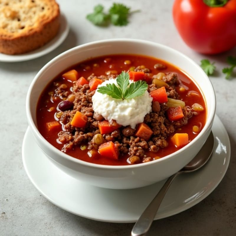 Hearty Slow Cooker Beef Chili