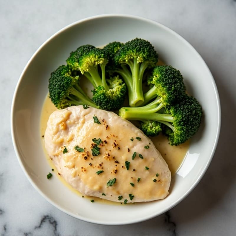 Creamy Coconut Chicken with Roasted Broccoli