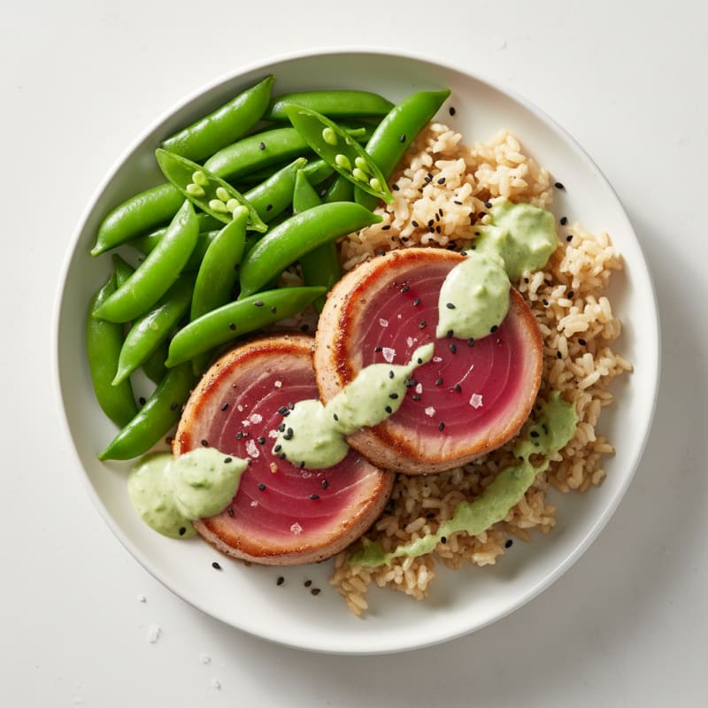 Pan-Seared Ahi Tuna Wasabi Mayo