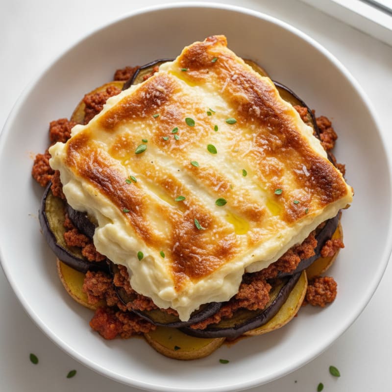Classic Lamb Moussaka with Béchamel