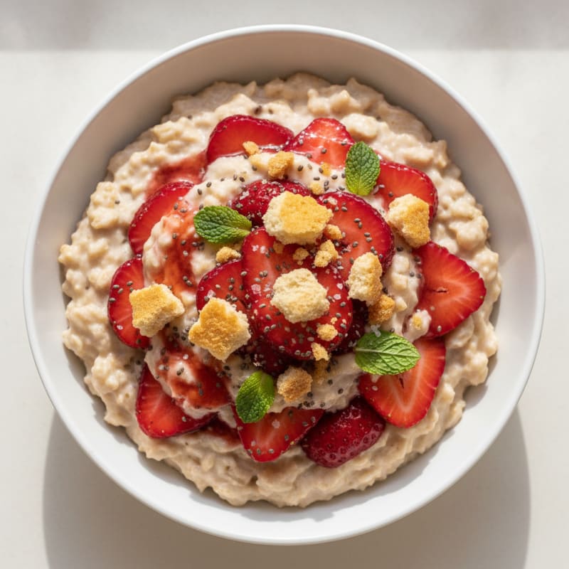 Strawberry Shortcake Overnight Oats
