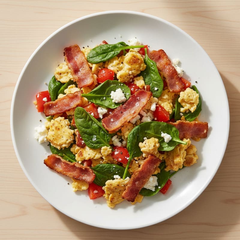 Crispy Turkey Bacon & Egg Scramble