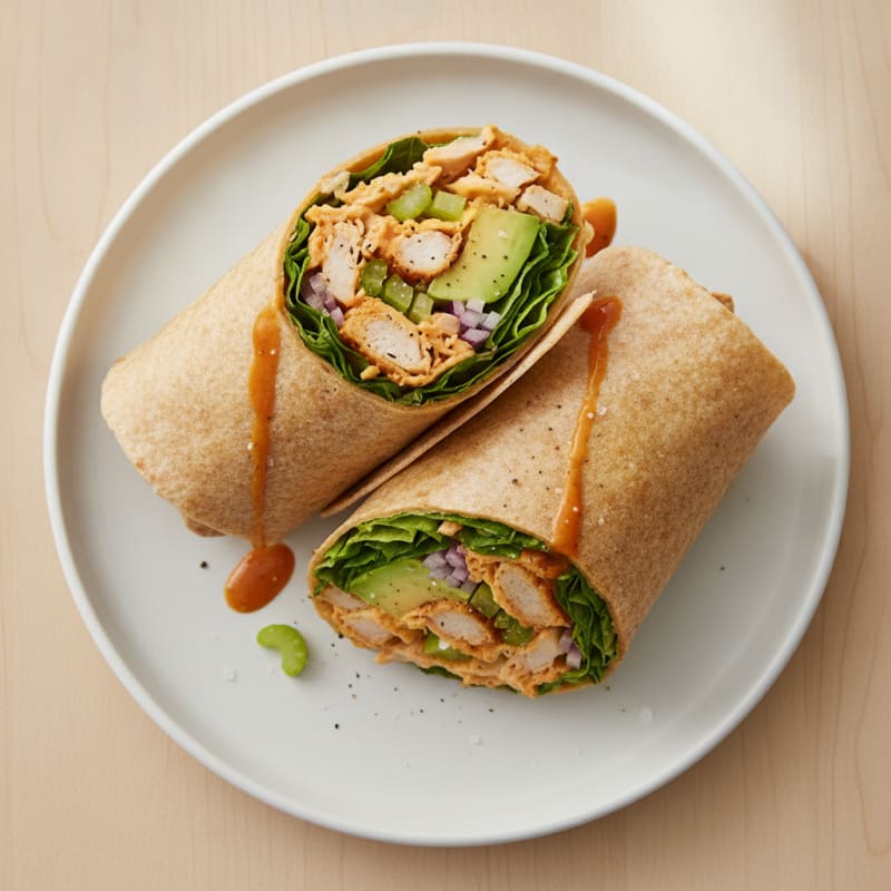 Buffalo Ranch Chicken Salad Wrap