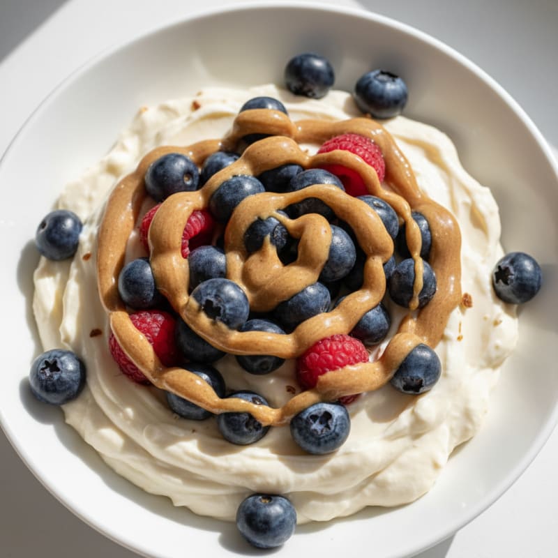 Silky Greek Yogurt Protein Pudding with Berries