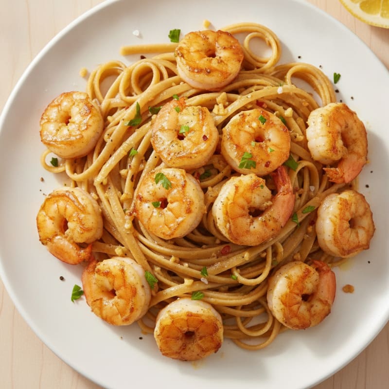 Garlic Butter Shrimp Scampi with Linguine
