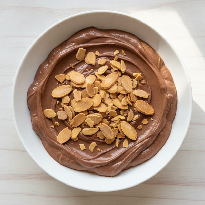 High-Protein Chocolate Almond Greek Yogurt Bowl