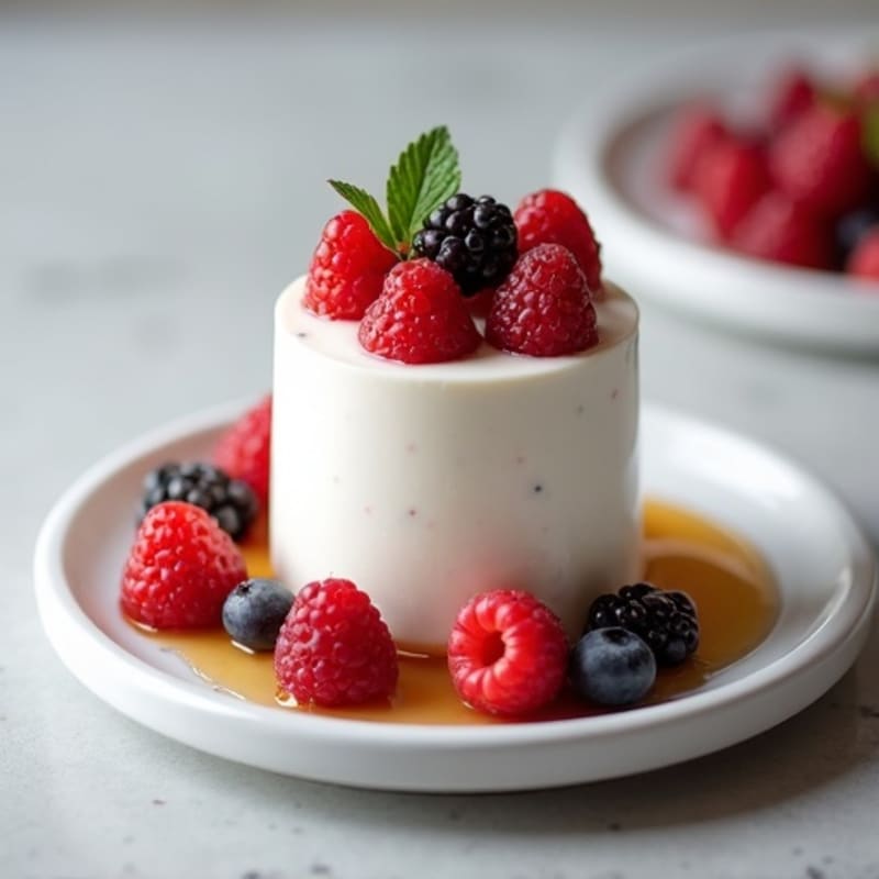 Silky Greek Yogurt Protein Mousse with Berries