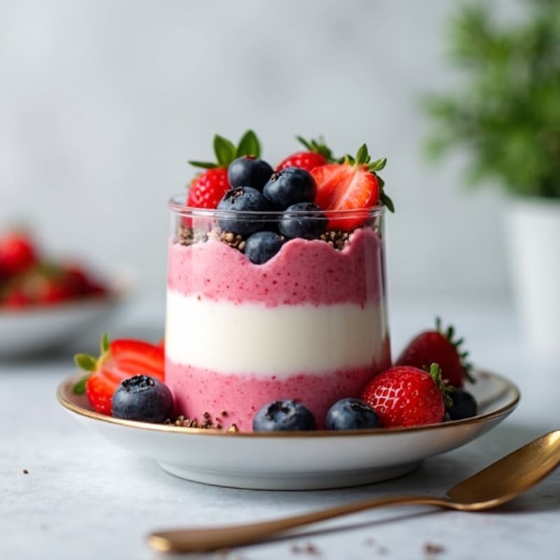 Silky Greek Yogurt Protein Parfait with Berries