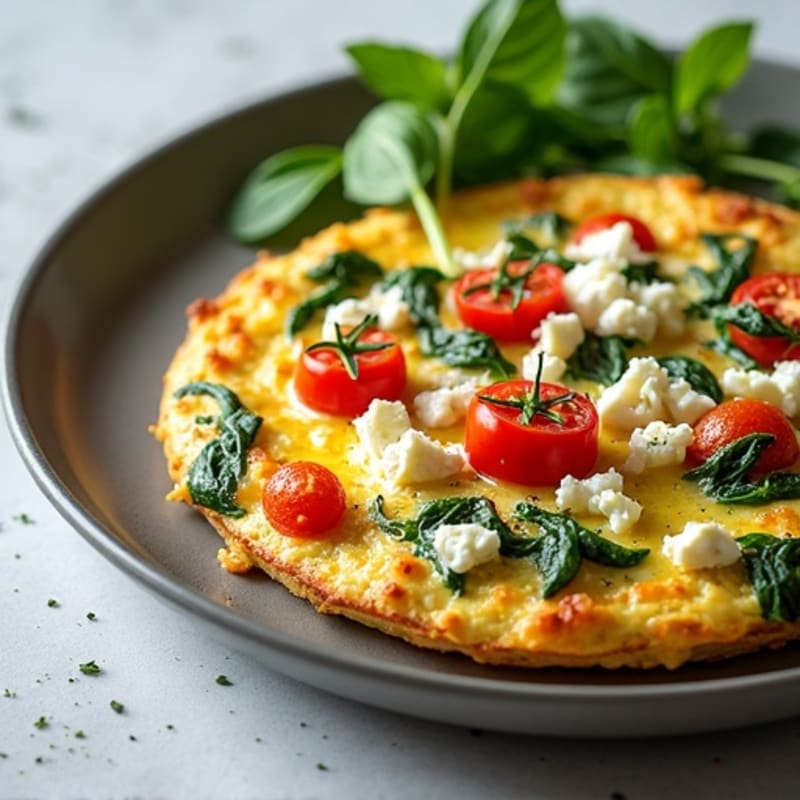 Fluffy Herb-Baked Egg White Frittata with Spinach