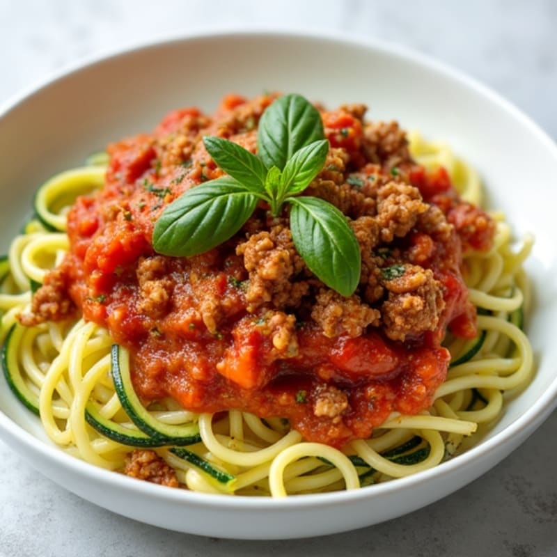 Lean Turkey Bolognese with Zucchini Pasta