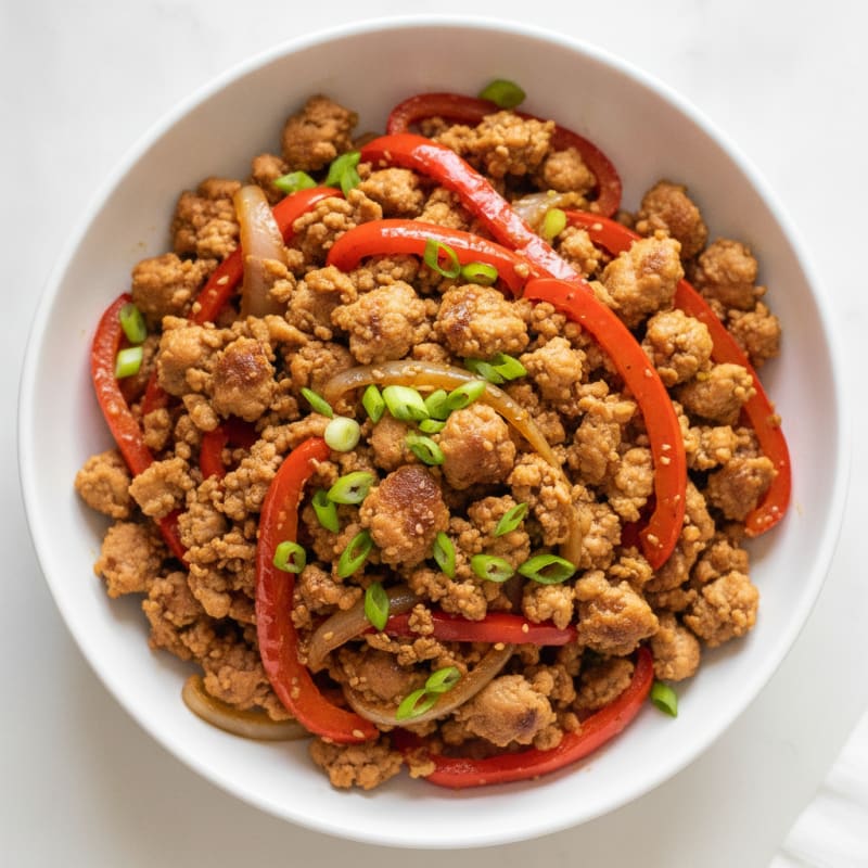 Ground Turkey Egg Roll Bowl with Coconut Aminos