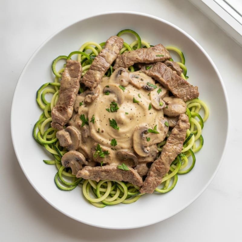 Beef Stroganoff with Creamy Mushroom Sauce
