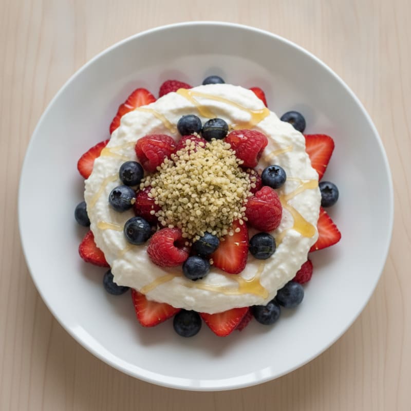 Greek Yogurt Protein Parfait with Mixed Berries