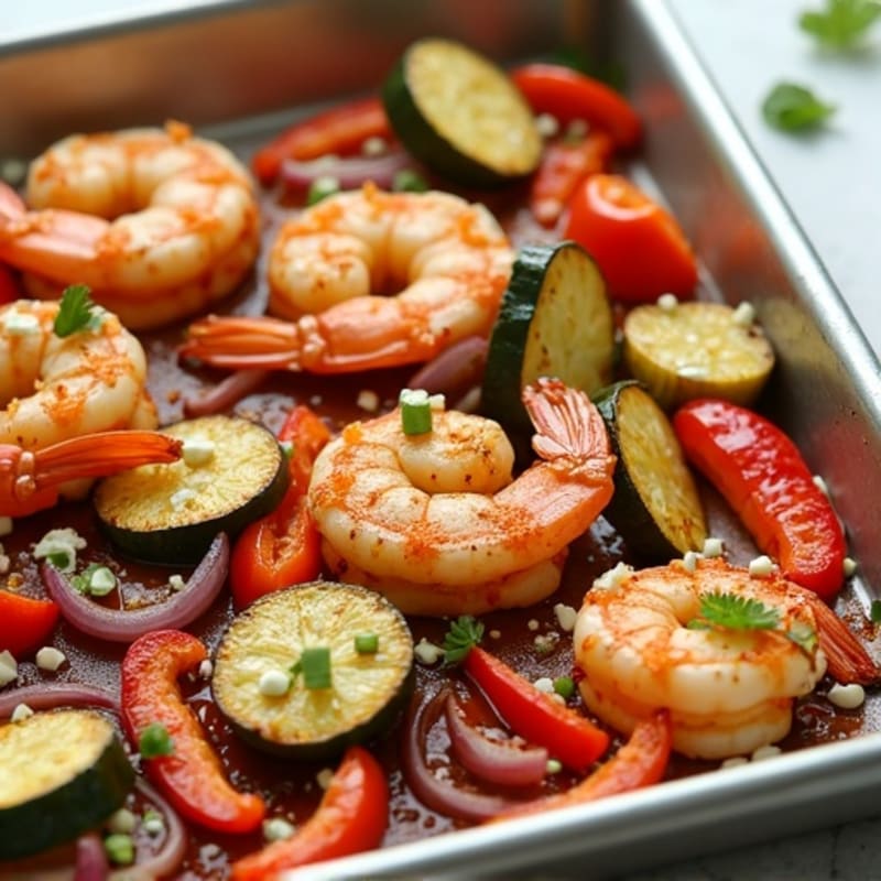 Sheet Pan Lemon-Garlic Shrimp with Crispy Roasted Vegetables