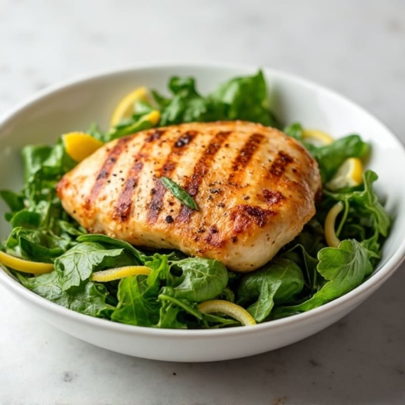 Grilled Chicken Breast over Mixed Greens