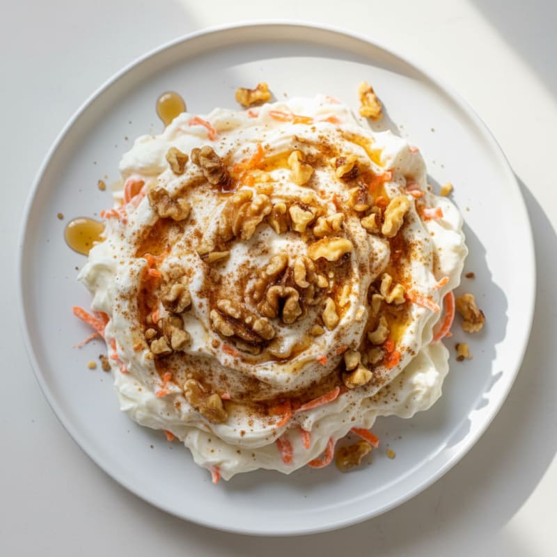 Silky Greek Yogurt Protein Mousse with Carrot Shreds