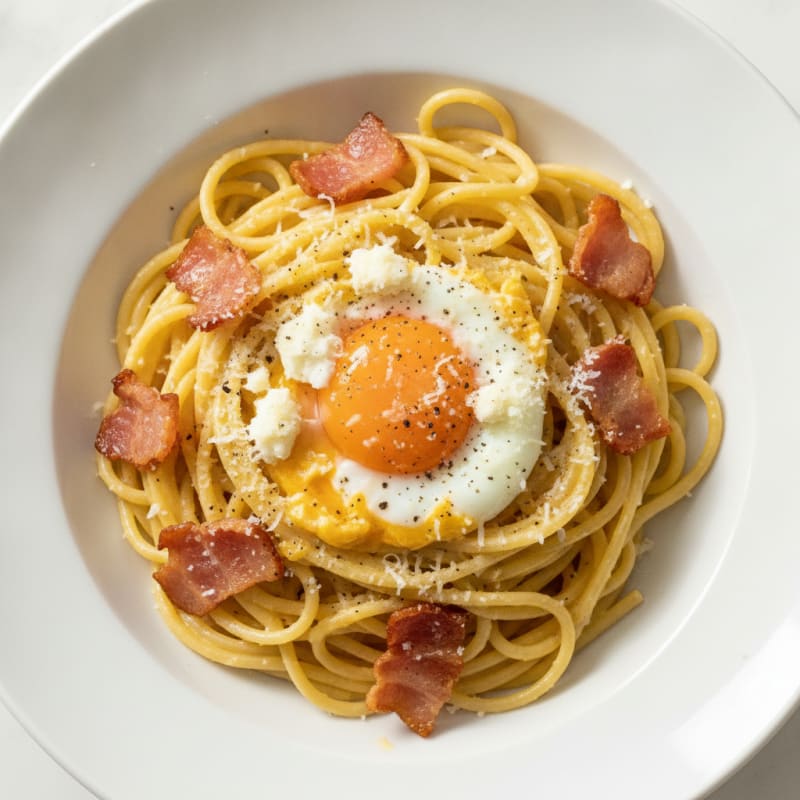 Classic Carbonara with Pancetta and Egg