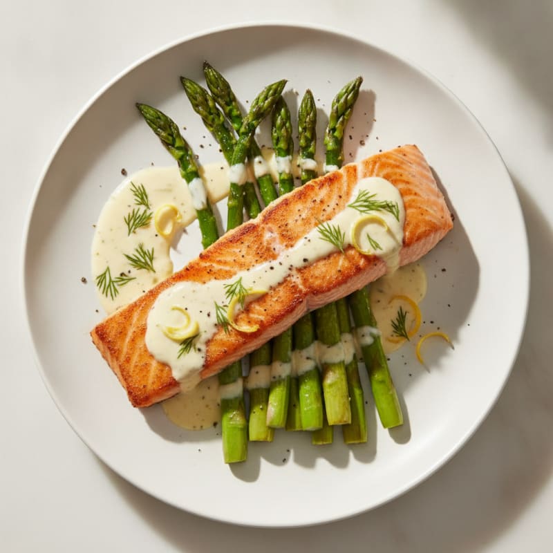 Pan-Seared Salmon with Lemon-Dill Sauce