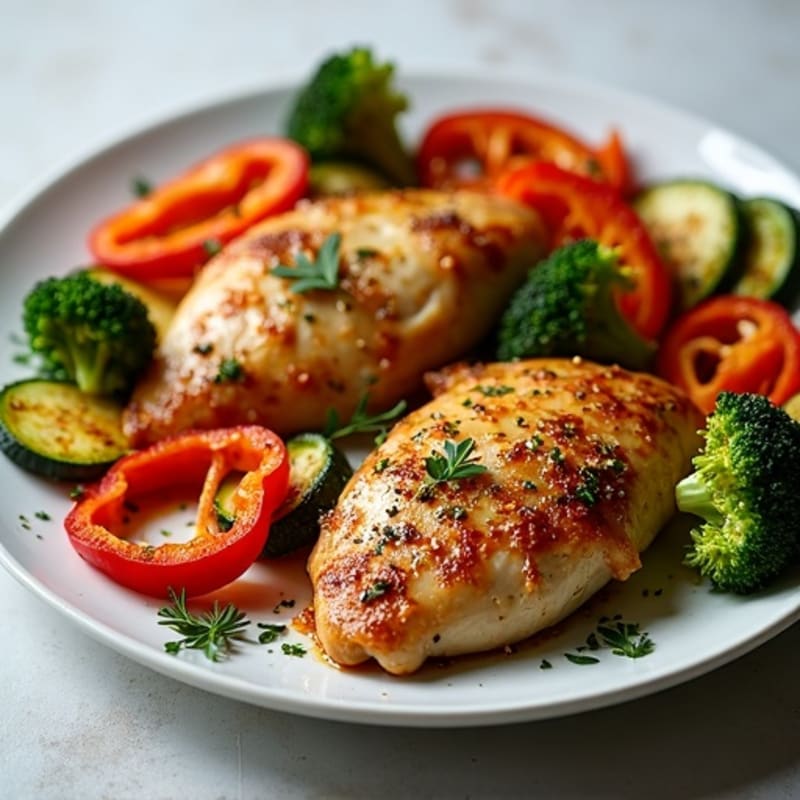 Sheet Pan Roasted Chicken and Crispy Vegetables