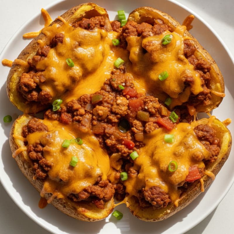 Chili Cheese Potato Skins