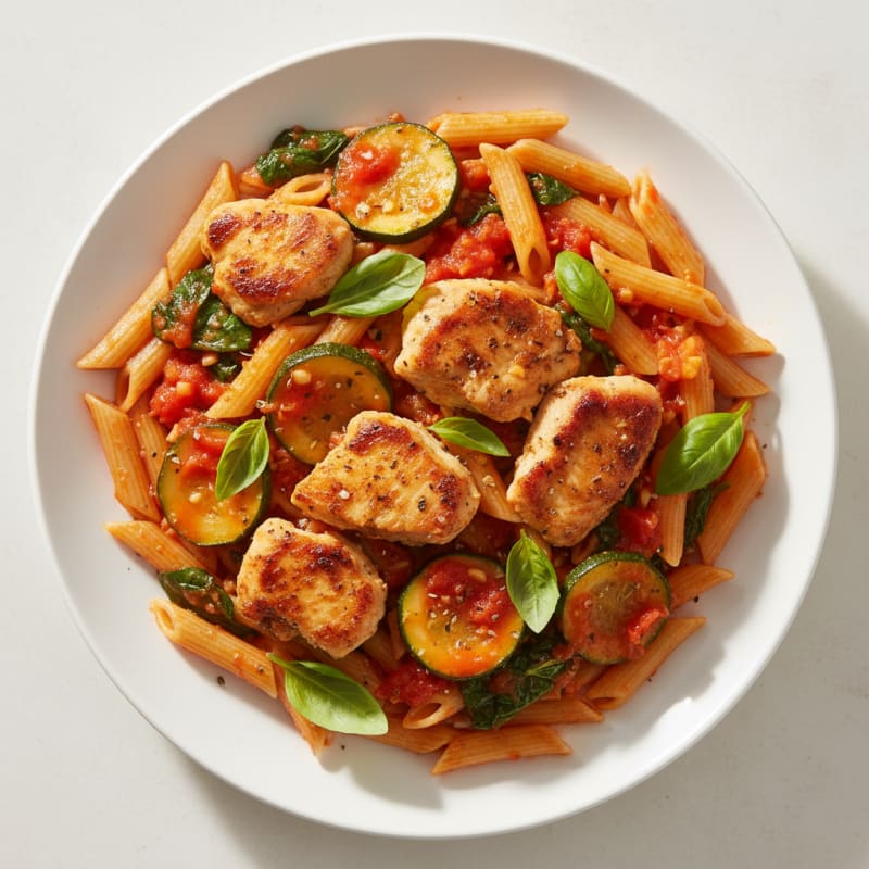 Zesty Chicken & Tomato Pasta Skillet