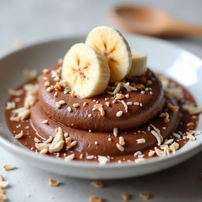 Silky Chocolate Protein Pudding with Toasted Coconut