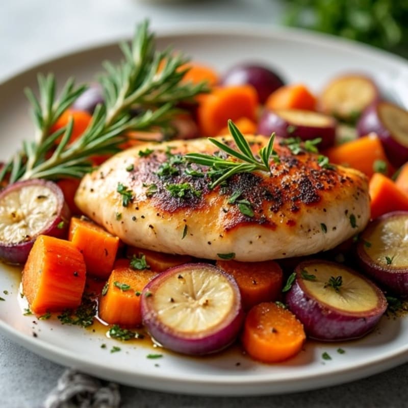 Sheet Pan Herb-Roasted Chicken and Root Vegetables