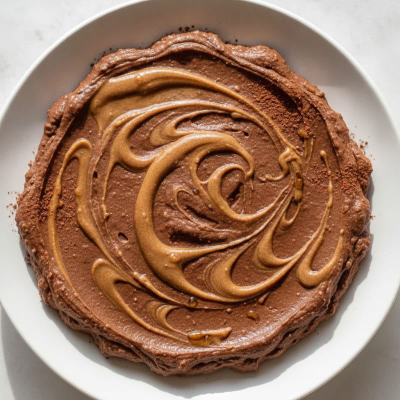 Silky Chocolate Protein Pudding with Almond Butter Swirl