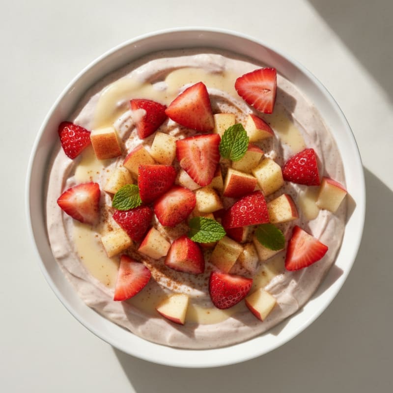 Strawberry Apple Protein Yogurt Bowl