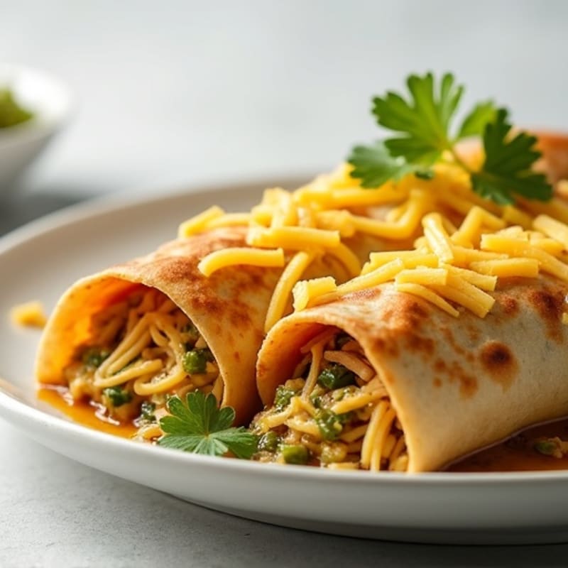 Salsa Verde Shredded Chicken Enchiladas