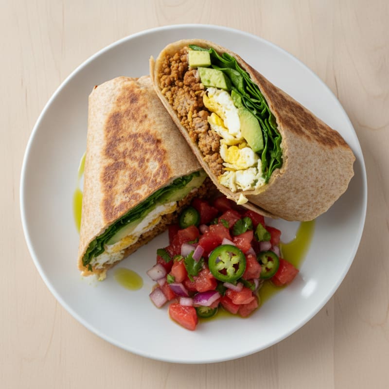 Ultimate Loaded Breakfast Burrito with Fresh Salsa