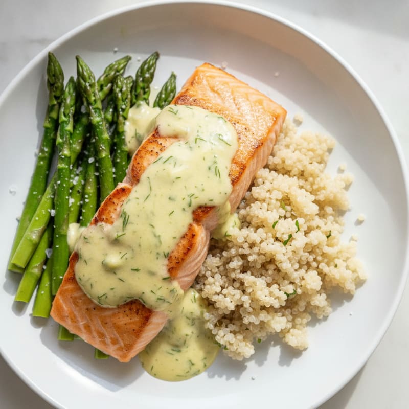 Pan-Seared Salmon with Lemon-Dill Sauce